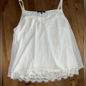 White House Black Market Ivory Lace Camisole